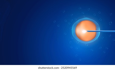 Artificial insemination human blue background technology vector editable.