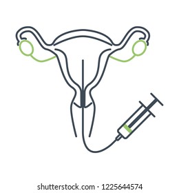 Icono de inseminación artificial.