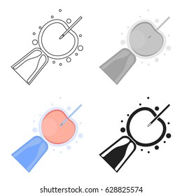 Artificial insemination icon in cartoon style isolated on white background. Pregnancy symbol stock vector illustration.