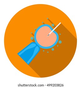 Artificial insemination icon in flat style isolated on white background. Pregnancy symbol stock vector illustration.