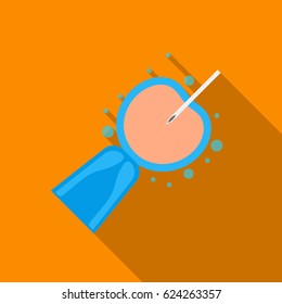 Artificial insemination icon in flat style isolated on white background. Pregnancy symbol stock vector illustration.