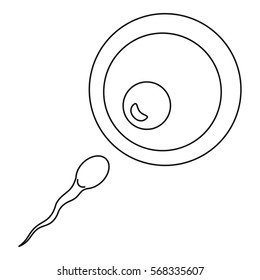Artificial insemination icon. Outline illustration of artificial insemination vector icon for web