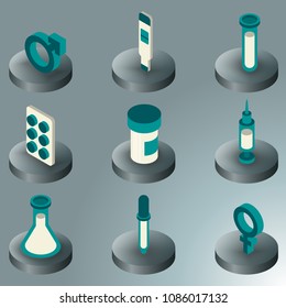 Artificial insemination icon set