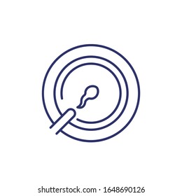 artificial insemination and ifv icon, line