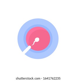 artificial insemination and ifv icon, vector