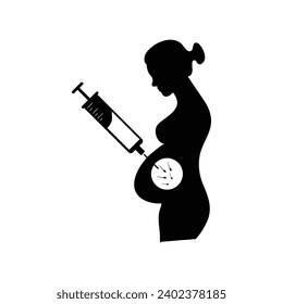 Artificial insemination, injection icon. artificial insemination icon. flat trendy style illustration on white backgrounnd..eps