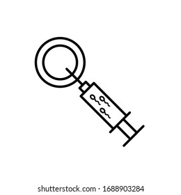 artificial insemination line icon, vector illustration