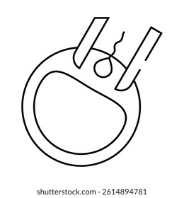 artificial insemination line icon vector. artificial insemination sign. isolated contour symbol black illustration