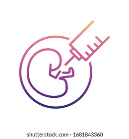 Nolan-Symbol für künstliche Befruchtung. Einfache dünne Linie, Vektorillustration der neuen Technologiesymbole für i und ux, Website oder mobile Anwendungen