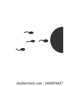 Artificial insemination, sperm icon - Vector on white background