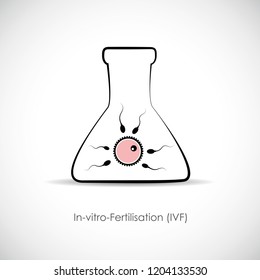 artificial insemination in the test tube vector illustration