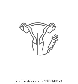 Artificial insemination, uterus icon. Element of artificial insemination icon. Thin line icon for website design and development, app development. Premium icon