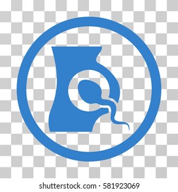 Artificial Insemination vector icon. Illustration style is a flat iconic cobalt symbol on a transparent background.
