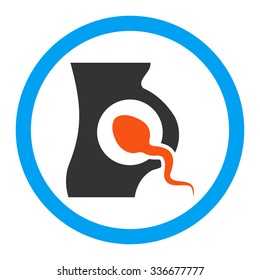 Artificial Insemination vector icon. Style is flat rounded symbol, bright colors, rounded angles, white background.
