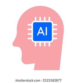 Icono de la inteligencia artificial, tecnología del futuro