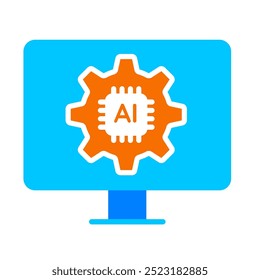 Artificial Intelegence icon, future technology
