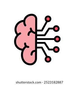 Icono de la inteligencia artificial, tecnología del futuro