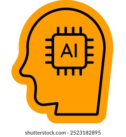 Artificial Intelegence icon, future technology