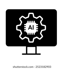 Artificial Intelegence icon, future technology