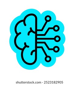 Icono de la inteligencia artificial, tecnología del futuro