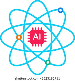 Artificial Intelegence icon, future technology