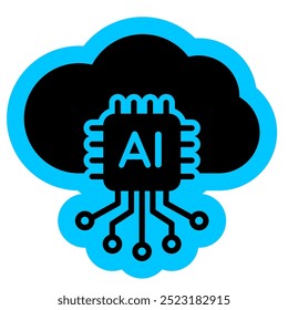 Artificial Intelegence icon, future technology