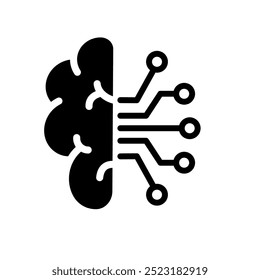 Icono de la inteligencia artificial, tecnología del futuro
