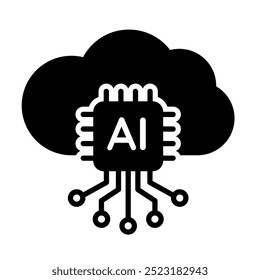 Artificial Intelegence icon, future technology