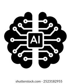 Ícone Inteligência artificial, tecnologia futura