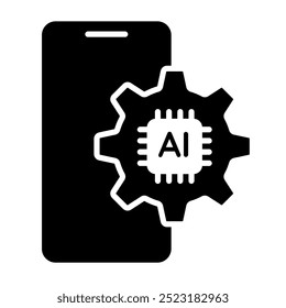 Icono de la inteligencia artificial, tecnología del futuro
