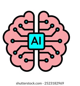 Artificial Intelegence icon, future technology