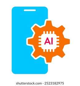 Artificial Intelegence icon, future technology