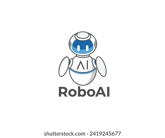 Artificial Intelegence Robot Logo Design Template