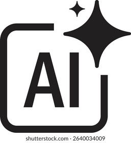 artificial inteligence icon simple vector illustration