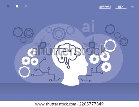 artificial inteligence technology profile icons
