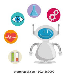 artificial inteligence technology set icons