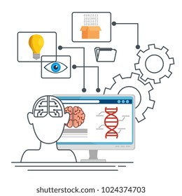 Artificial Inteligence Technology Set Icons