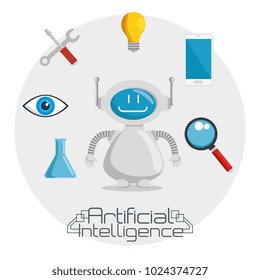 artificial inteligence technology set icons