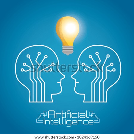 artificial inteligence technology set icons