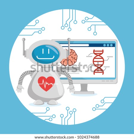 artificial inteligence technology set icons