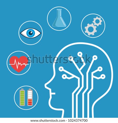 artificial inteligence technology set icons