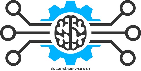Artificial intellect vector icon. A flat illustration design of artificial intellect icon on a white background.