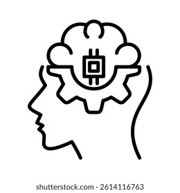 Artificial Intellegence Icon Element for Design