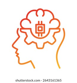 Artificial Intellegence Icon Element for Design