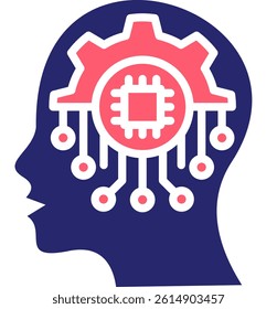 Artificial Intellegence Icon Fill Vector Illustration