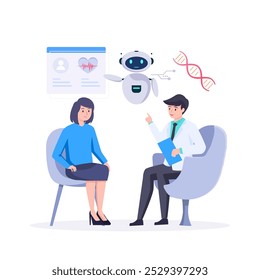 artificial intellegence in medicine illustration concept