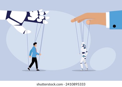 Artificial Intelligence 2d flat vector illustration