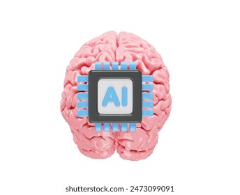 Künstliche Intelligenz 3D-Symbol-Illustration