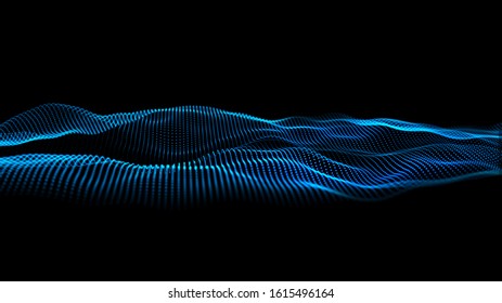 Artificial intelligence. 5G Technology Concept illustration. Wireless Mobile Internet. Equalizer for music. computer geometric digital connection structure. wireframe landscape. Big Data. 80s Retro