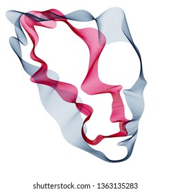 Artificial Intelligence, abstract artistic human head portrait made of dotted particles array, vector software digital visual interface. Digital soul, spirit of technological time.